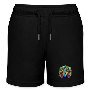 Pfau - Kinder Organic Joggingshorts Mini Bolter von Stanley/Stella - Schwarz - Vorne