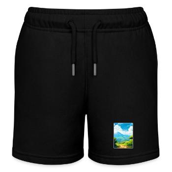 Mount Taygetos Griechenland Reiseposter Souvenir WPA - Kinder Organic Joggingshorts Mini Bolter von Stanley/Stella - Schwarz - Vorne