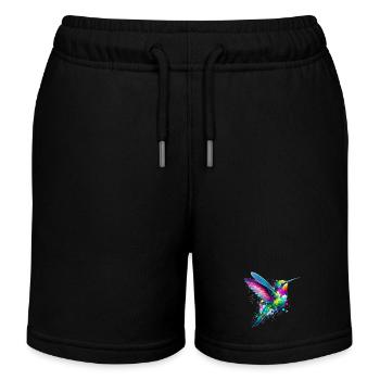 Kolibri - Kinder Organic Joggingshorts Mini Bolter von Stanley/Stella - Schwarz - Vorne