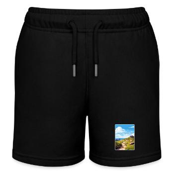 Lands End Cornouailles Angleterre Affiche de voyage souvenir - Short de jogging enfant bio Stanley/Stella - noir - Devant
