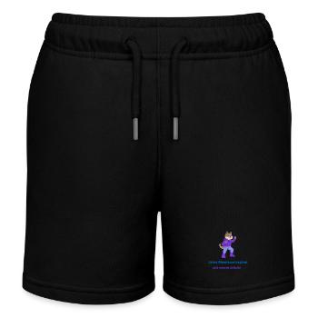Jedes Abenteuer beginnt mit einem Schritt - Kinder Organic Joggingshorts Mini Bolter von Stanley/Stella - Schwarz - Vorne