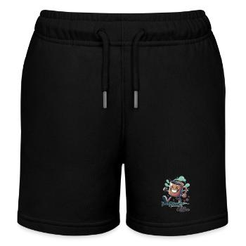 Gute Laune Kaffee Tasse Geschenk - Kinder Organic Joggingshorts Mini Bolter von Stanley/Stella - Schwarz - Vorne