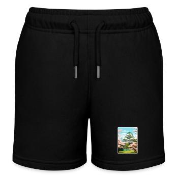Osaka Japan Reise Poster Souvenir Postkarte Farbe - Kinder Organic Joggingshorts Mini Bolter von Stanley/Stella - Schwarz - Vorne