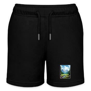 Parc national des Glaciers Affiche de voyage Souvenir WPA - Short de jogging enfant bio Stanley/Stella - noir - Devant