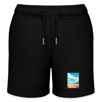 Death Valley Nationalpark Kalifornien Travel Card - Kinder Organic Joggingshorts Mini Bolter von Stanley/Stella - Schwarz - Vorne