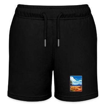 Great Basin National Park Travel Poster Souvenir - Kids Organic Sweat Shorts by Stanley/Stella - black - Front