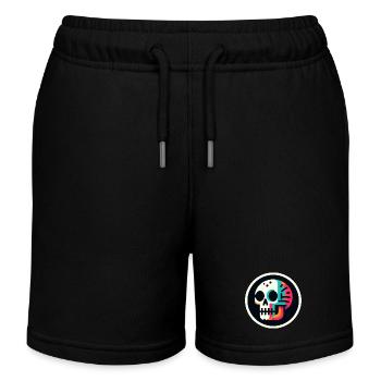 Skelett bunt - Kinder Organic Joggingshorts Mini Bolter von Stanley/Stella - Schwarz - Vorne