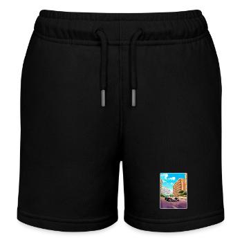 Monte Carlo Circuit Motorsport Rennen Monaco Rennen - Kinder Organic Joggingshorts Mini Bolter von Stanley/Stella - Schwarz - Vorne