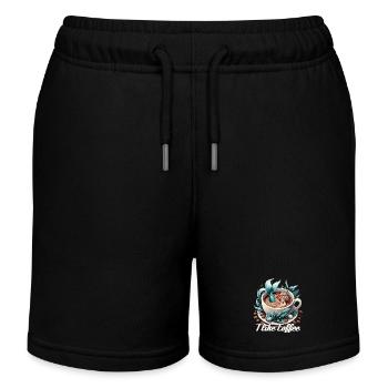 J’aime tasse à café sirène sirène cadeau - Short de jogging enfant bio Stanley/Stella - noir - Devant