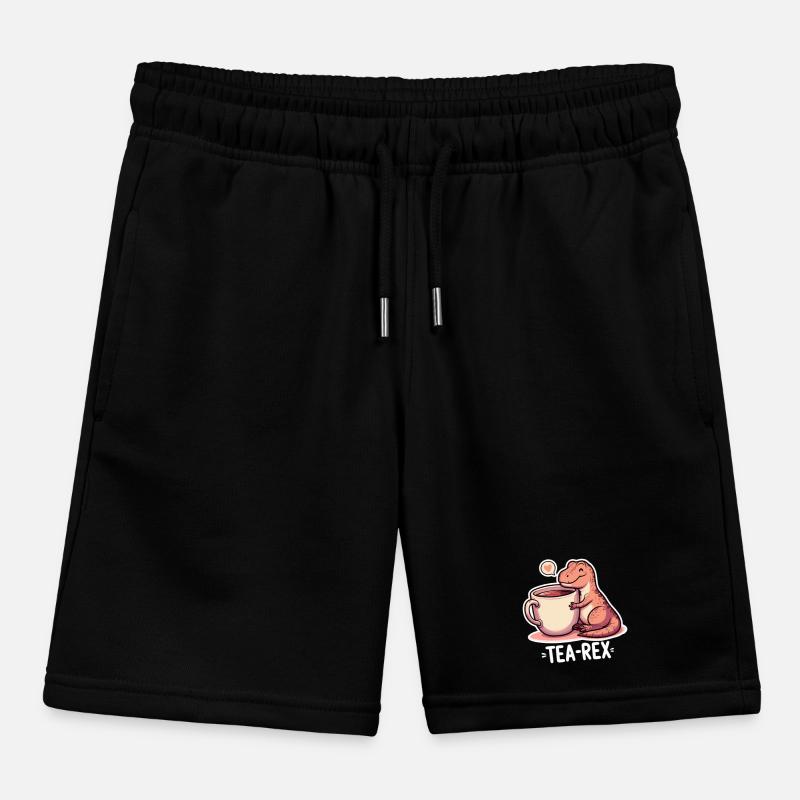 Tea Rex Tea Rex Tea Drinker Gift Kids Organic Sweat Shorts by Stanley/Stella