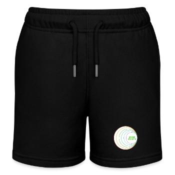 Rote Verschiebung - Kinder Organic Joggingshorts Mini Bolter von Stanley/Stella - Schwarz - Vorne