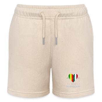 Mali and Italy 100% friendship - Kids Organic Sweat Shorts by Stanley/Stella - soft Ecru - Front