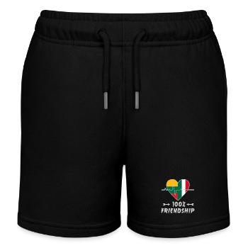 Litauen und Italien 100% Freundschaft - Kinder Organic Joggingshorts Mini Bolter von Stanley/Stella - Schwarz - Vorne