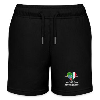 Ethiopia and Italy 100% friendship - Kids Organic Sweat Shorts by Stanley/Stella - black - Front
