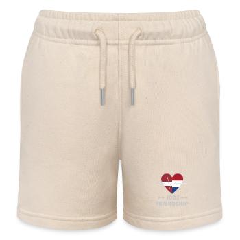 100 % amitié entre la Lettonie et les Pays-Bas - Short de jogging enfant bio Stanley/Stella - écru doux - Devant