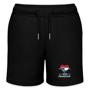 100 % amitié entre la Gambie et les Pays-Bas - Short de jogging enfant bio Stanley/Stella - noir - Devant