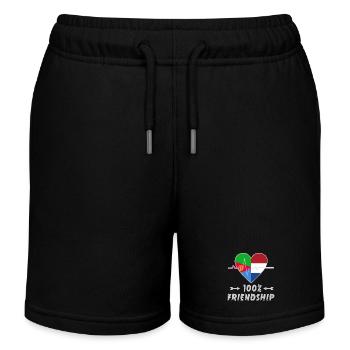 Eritrea und Niederlande 100% Freundschaft - Kinder Organic Joggingshorts Mini Bolter von Stanley/Stella - Schwarz - Vorne