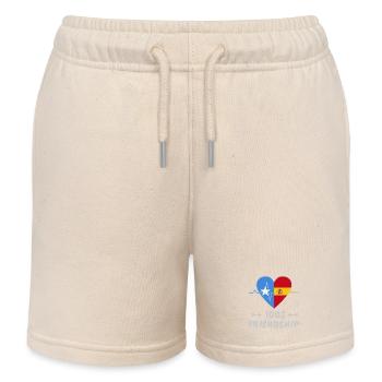 Somalia und Spanien 100% Freundschaft - Kinder Organic Joggingshorts Mini Bolter von Stanley/Stella - Natur - Vorne