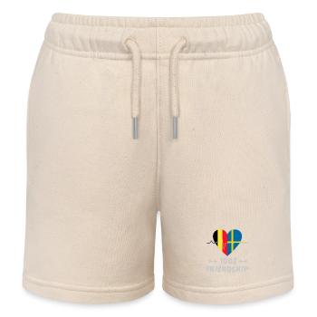 Belgien und Schweden 100% Freundschaft - Kinder Organic Joggingshorts Mini Bolter von Stanley/Stella - Natur - Vorne