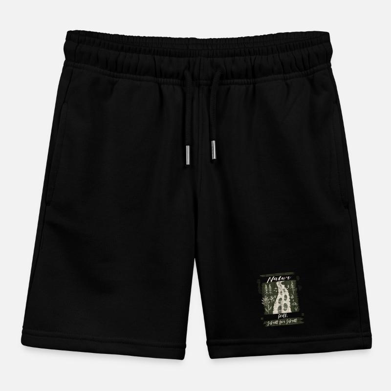 Nature heals step by step - motivation Kids Organic Sweat Shorts by Stanley/Stella