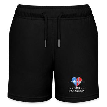 Somalia und Norwegen 100% Freundschaft - Kinder Organic Joggingshorts Mini Bolter von Stanley/Stella - Schwarz - Vorne