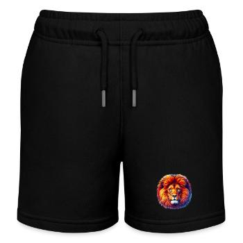 Lion - Kids Organic Sweat Shorts by Stanley/Stella - black - Front