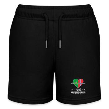 Brasilien und Norwegen 100% Freundschaft - Kinder Organic Joggingshorts Mini Bolter von Stanley/Stella - Schwarz - Vorne