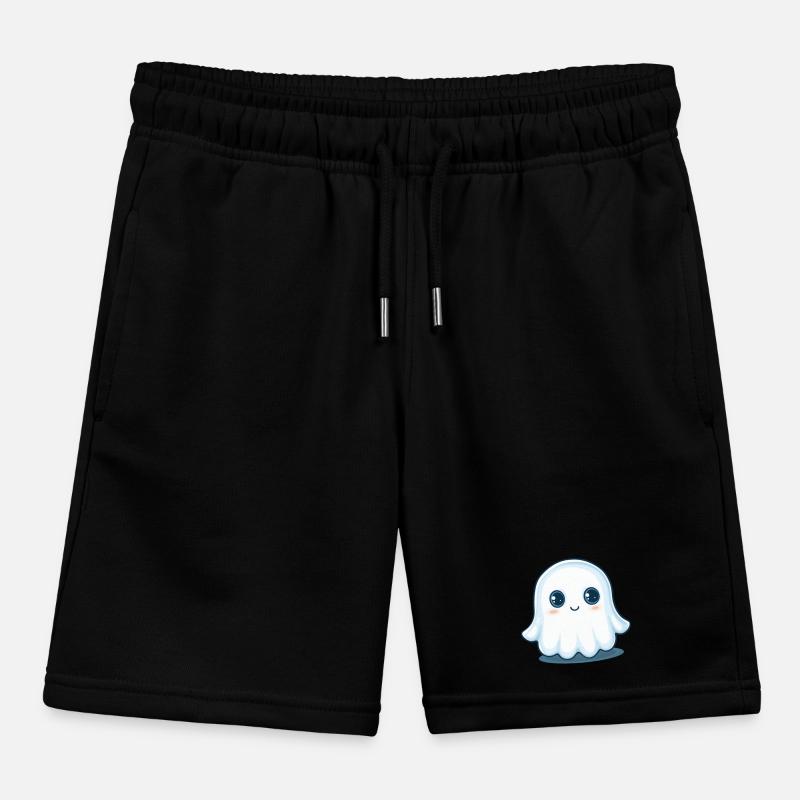 Cute Ghost Kids Organic Sweat Shorts by Stanley/Stella