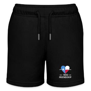 Somalia und Polen 100% Freundschaft - Kinder Organic Joggingshorts Mini Bolter von Stanley/Stella - Schwarz - Vorne