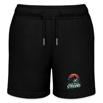 Stelvio Pass, Italy - Kids Organic Sweat Shorts by Stanley/Stella - black - Front