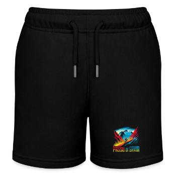 Gavia-Pass - Legendärer Aufstieg - Italien - Kinder Organic Joggingshorts Mini Bolter von Stanley/Stella - Schwarz - Vorne