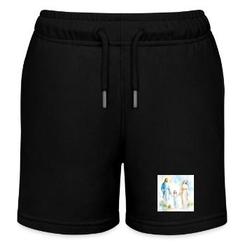 Heilige Familie Religiöses Porträt - Die Heilige Familie - Kinder Organic Joggingshorts Mini Bolter von Stanley/Stella - Schwarz - Vorne