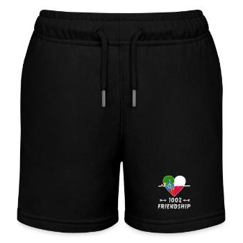 Ethiopia and Poland 100% friendship - Kids Organic Sweat Shorts by Stanley/Stella - black - Front