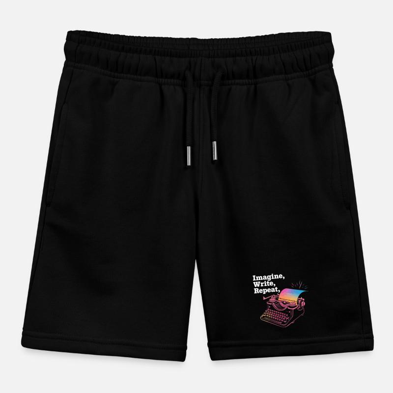 Imagine, Write, Repeat Kids Organic Sweat Shorts by Stanley/Stella