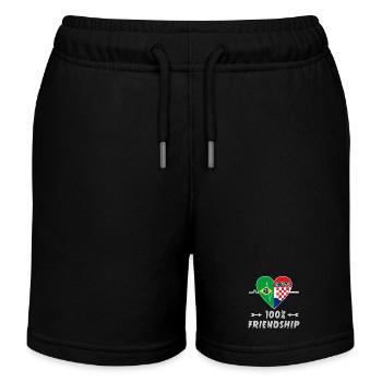 Brasilien und Kroatien 100% Freundschaft - Kinder Organic Joggingshorts Mini Bolter von Stanley/Stella - Schwarz - Vorne