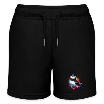 Papageitaucher - Kinder Organic Joggingshorts Mini Bolter von Stanley/Stella - Schwarz - Vorne