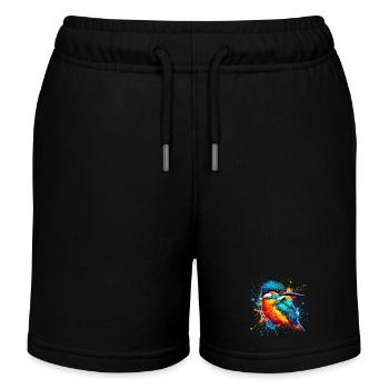 Kingfisher - Kids Organic Sweat Shorts by Stanley/Stella - black - Front