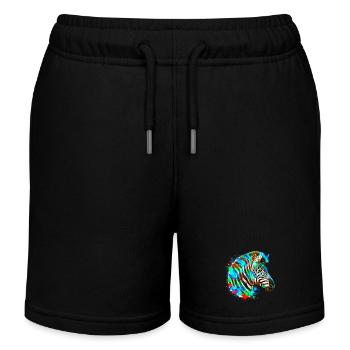 Zebra - Kinder Organic Joggingshorts Mini Bolter von Stanley/Stella - Schwarz - Vorne