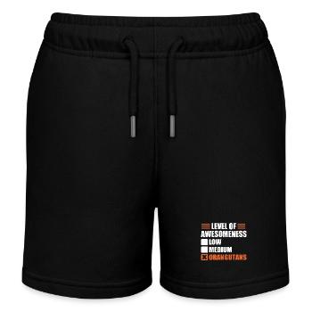 Orang-outan - Short de jogging enfant bio Stanley/Stella - noir - Devant