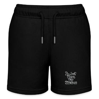 Je suis juste ici pour les autocollants - Short de jogging enfant bio Stanley/Stella - noir - Devant
