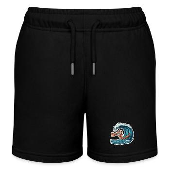 Surf’s Up, Dude! - Kinder Organic Joggingshorts Mini Bolter von Stanley/Stella - Schwarz - Vorne