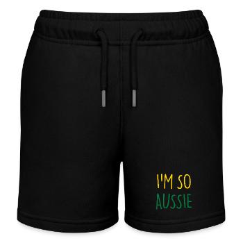 I'M SO AUSSIE Australian Australia - Kids Organic Sweat Shorts by Stanley/Stella - black - Front