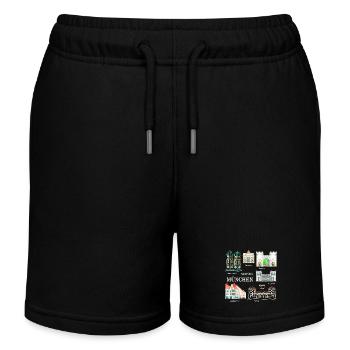 Munich, Dessin à la main, Bavière - Short de jogging enfant bio Stanley/Stella - noir - Devant