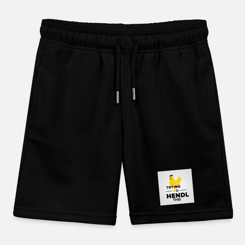 Chicken "Trying to hendl this" Kids Organic Sweat Shorts by Stanley/Stella