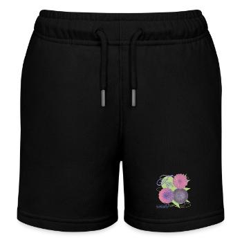 Floral Vision Statement - Kinder Organic Joggingshorts Mini Bolter von Stanley/Stella - Schwarz - Vorne