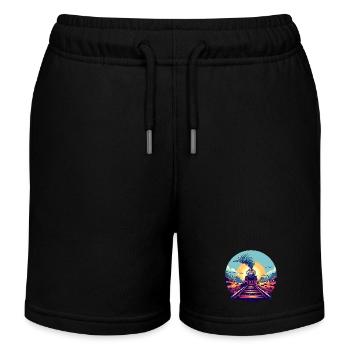 Railway Portrait - Kids Organic Sweat Shorts by Stanley/Stella - black - Front