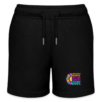 Kinderkrebs Krebs-Überlebender Krebs stinkt - Kinder Organic Joggingshorts Mini Bolter von Stanley/Stella - Schwarz - Vorne
