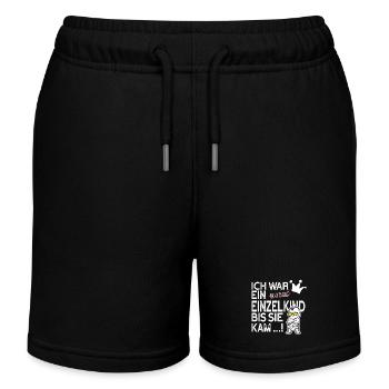 Einzelkind war gestern – Schwester kam! - Kinder Organic Joggingshorts Mini Bolter von Stanley/Stella - Schwarz - Vorne