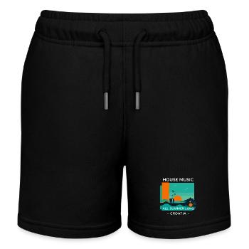 Croatie House Music - Short de jogging enfant bio Stanley/Stella - noir - Devant