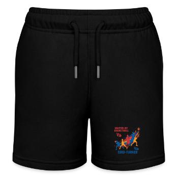 Basketball Turnier - Kinder Organic Joggingshorts Mini Bolter von Stanley/Stella - Schwarz - Vorne